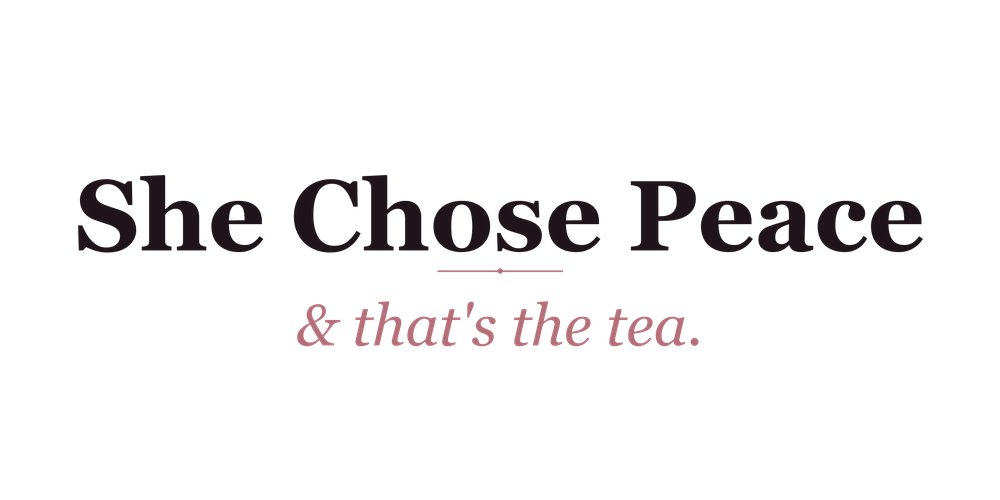 She Chose Peace Mug (back) — drinkware — Pink Butter