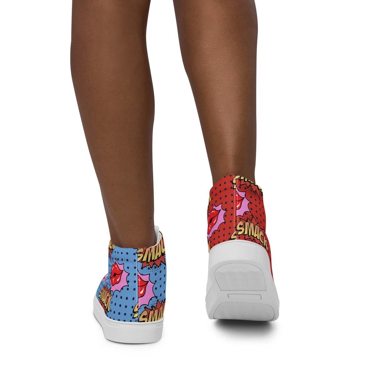 two tone Women’s high top canvas shoes (flat) — accessory — Pink Butter